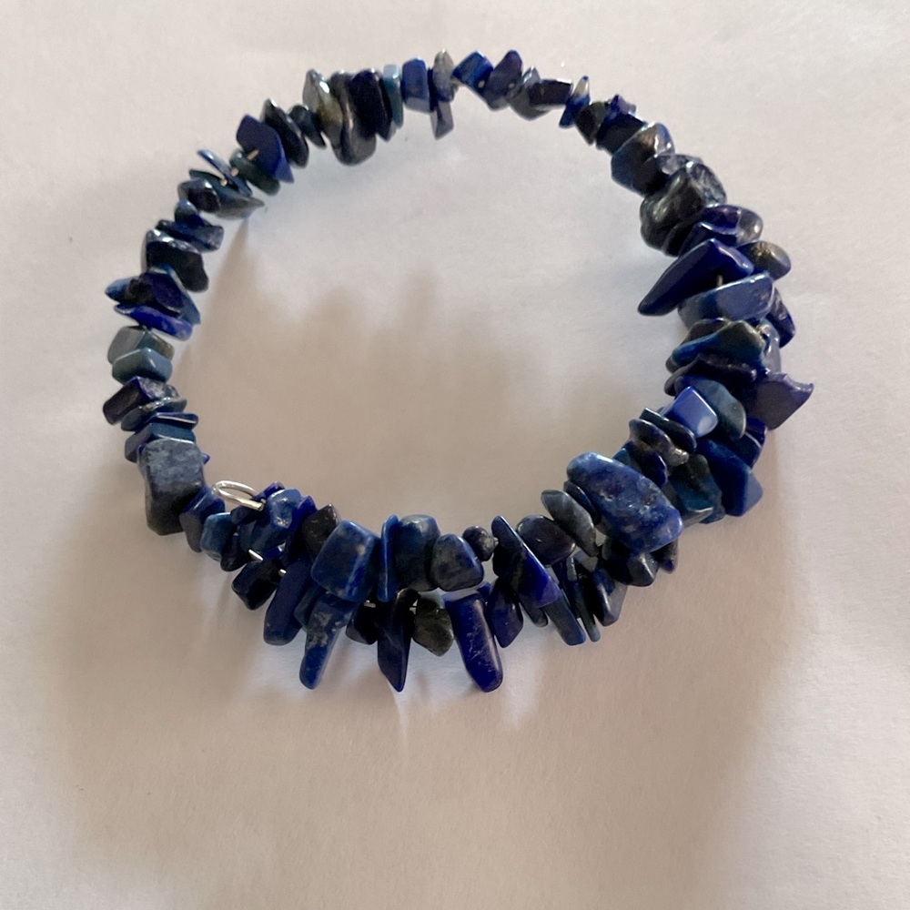 Blue Lapis and Turquoise Lazuli Chip Bracelet